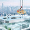 Sleek Transparent Glass Screen Floating