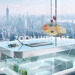 Sleek Transparent Glass Screen Floating