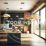 Modern Office Interior with Wooden Panels