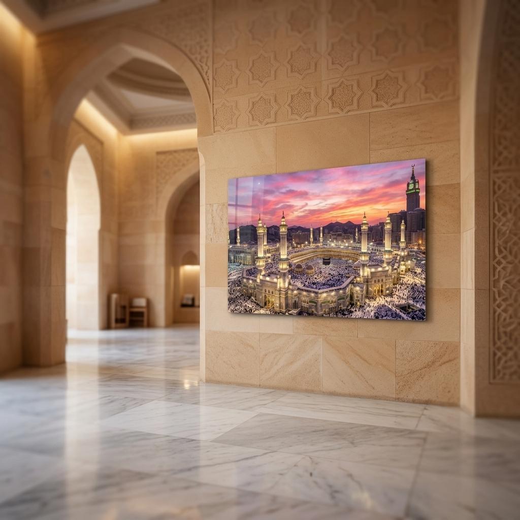 Eternal Center – Al‑Masjid al‑Haram at Dusk - Aluminum Print 16x24″ / 40x60 cm