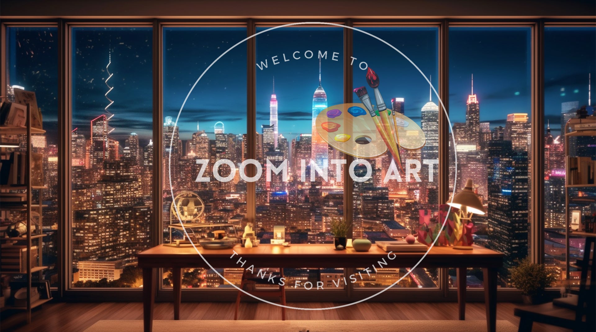 Large Window Overlooking City Skyline