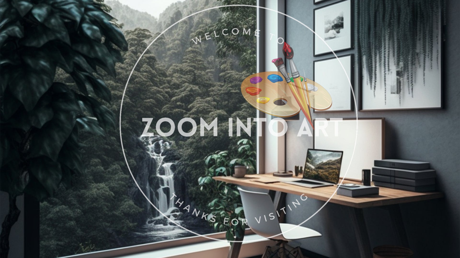 Small office with a Waterfall View