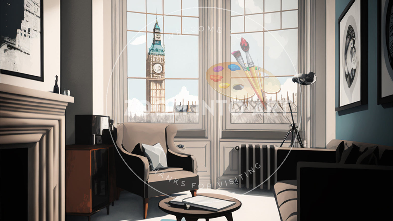 Home Office with a view of BIG Ben in London