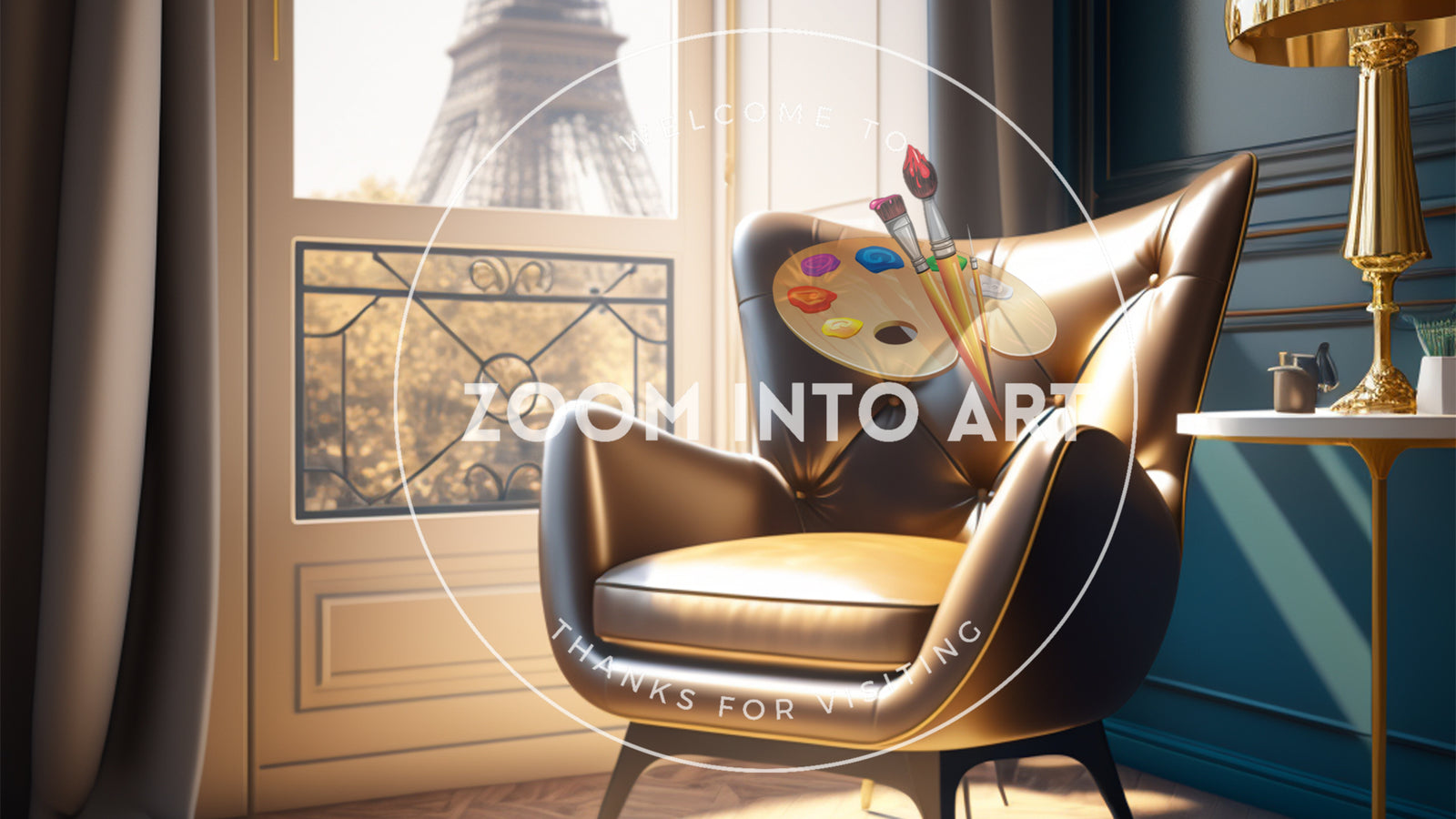 1970's Luxury Leather Designer Chair Surrounded by Sunlight