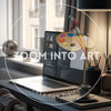 Slick Desk with Laptop and Luxury Feel