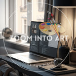 Slick Desk with Laptop and Luxury Feel