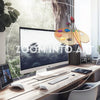 Open Room Oak Wood Desk