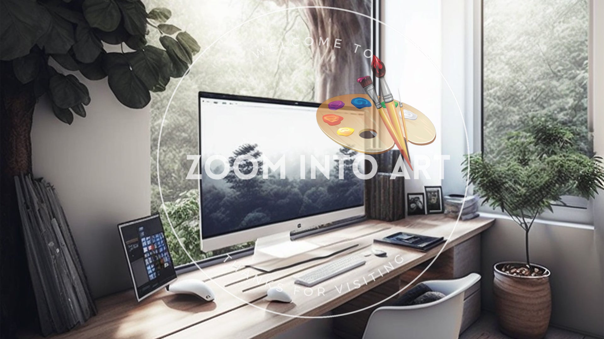 Open Room Oak Wood Desk