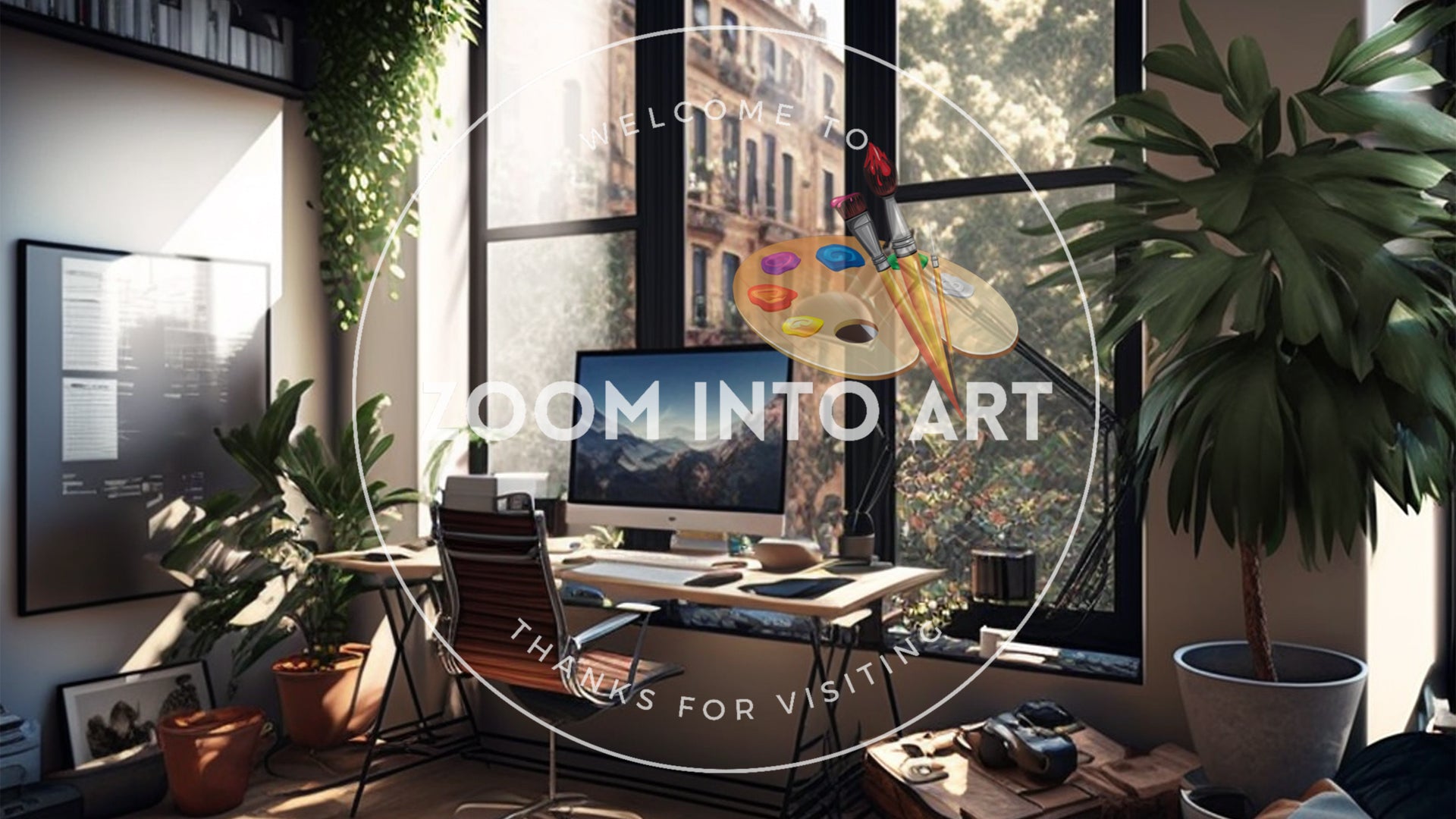 Cinematic Office Modern Big Cosy Room