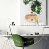 Office and Green Flowers in a White Coloured Room
