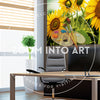Sunflower Wall Art Office Room