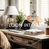 Home Office Wooden Desk White Trim Wood
