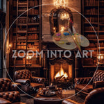 Vintage Victorian Style Living Room with Fireplace