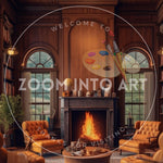 Mahogany Style Room with Feature Fireplace