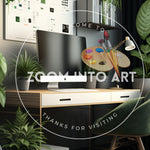 Stylish Office with Foliage of Plants