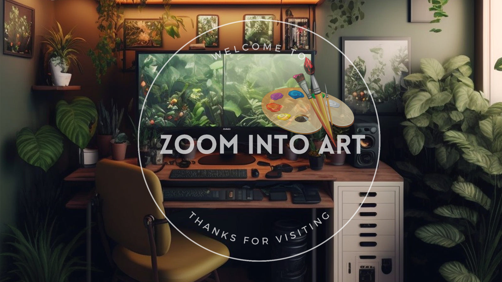 Office Space Gaming Space Inspired by Rainforest