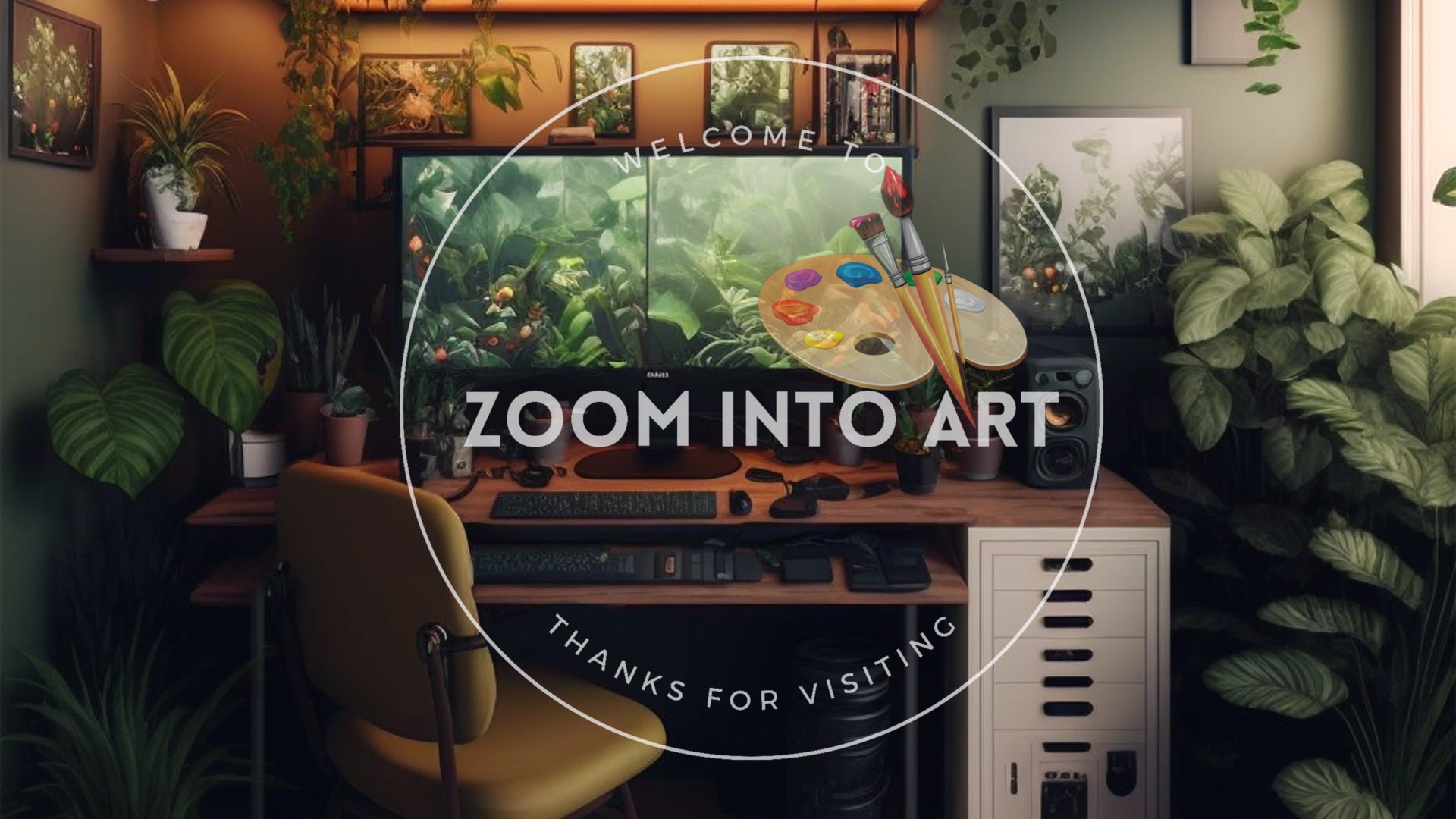 Office Space Gaming Space Inspired by Rainforest