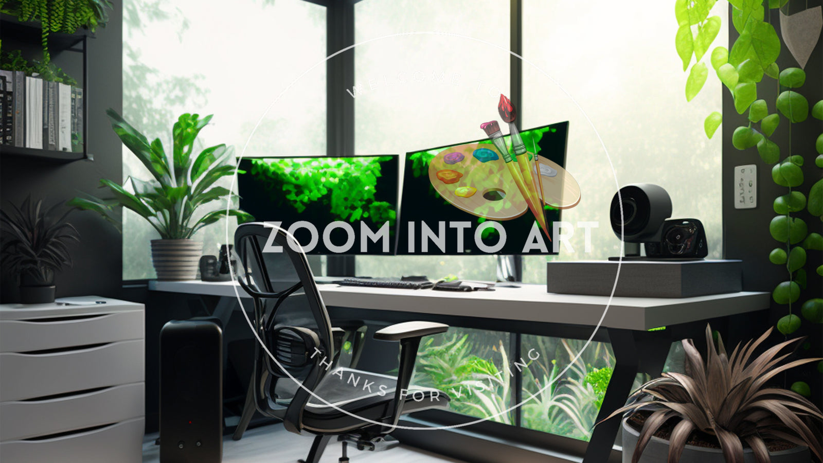 Modern Elegant Computer Workspace