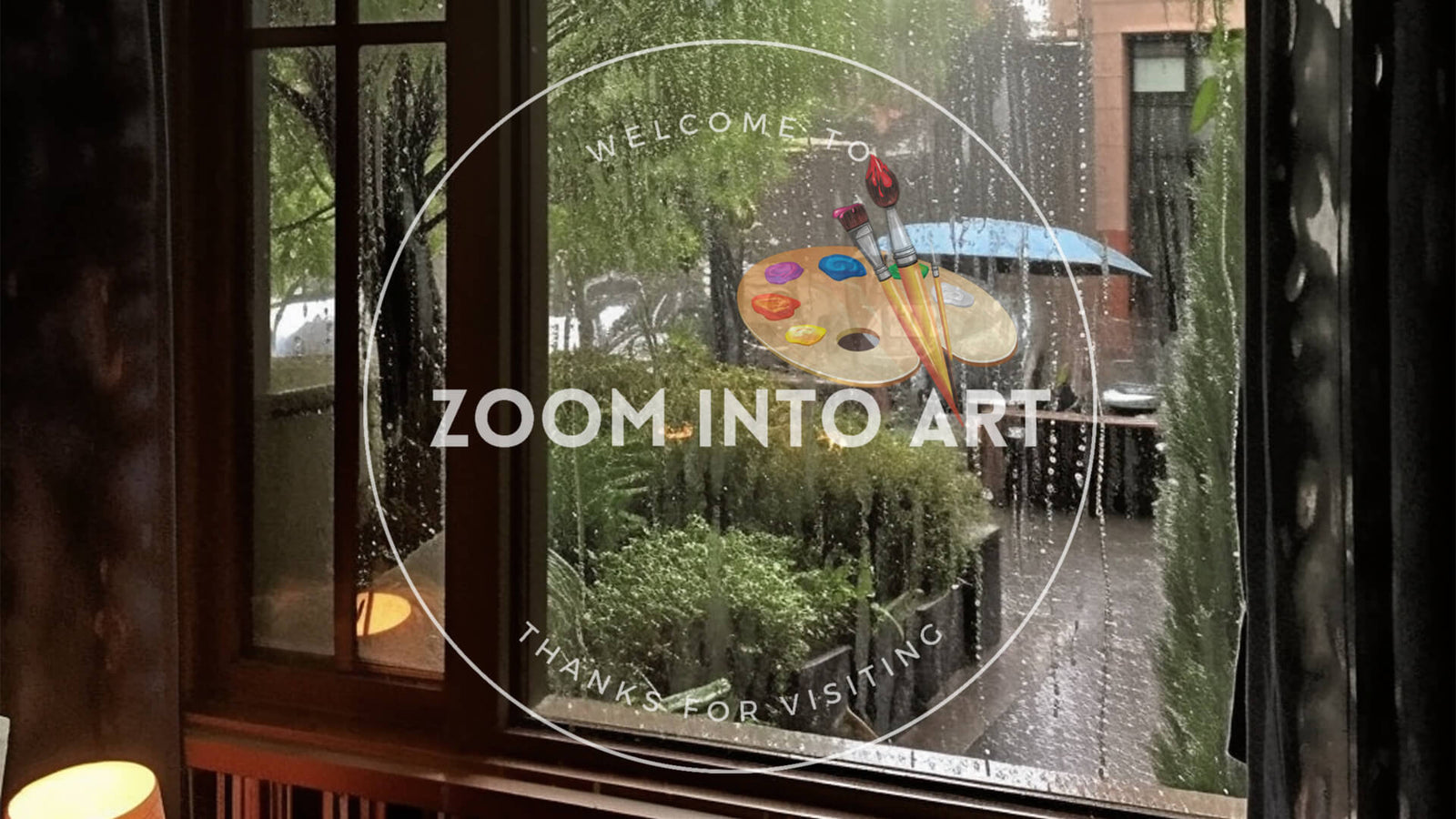 Rainy View in a Small Town