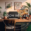 Office Room with Desk Plants with Soft Light Hyper Realistic