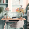 Hut Style Office with Calming Colours
