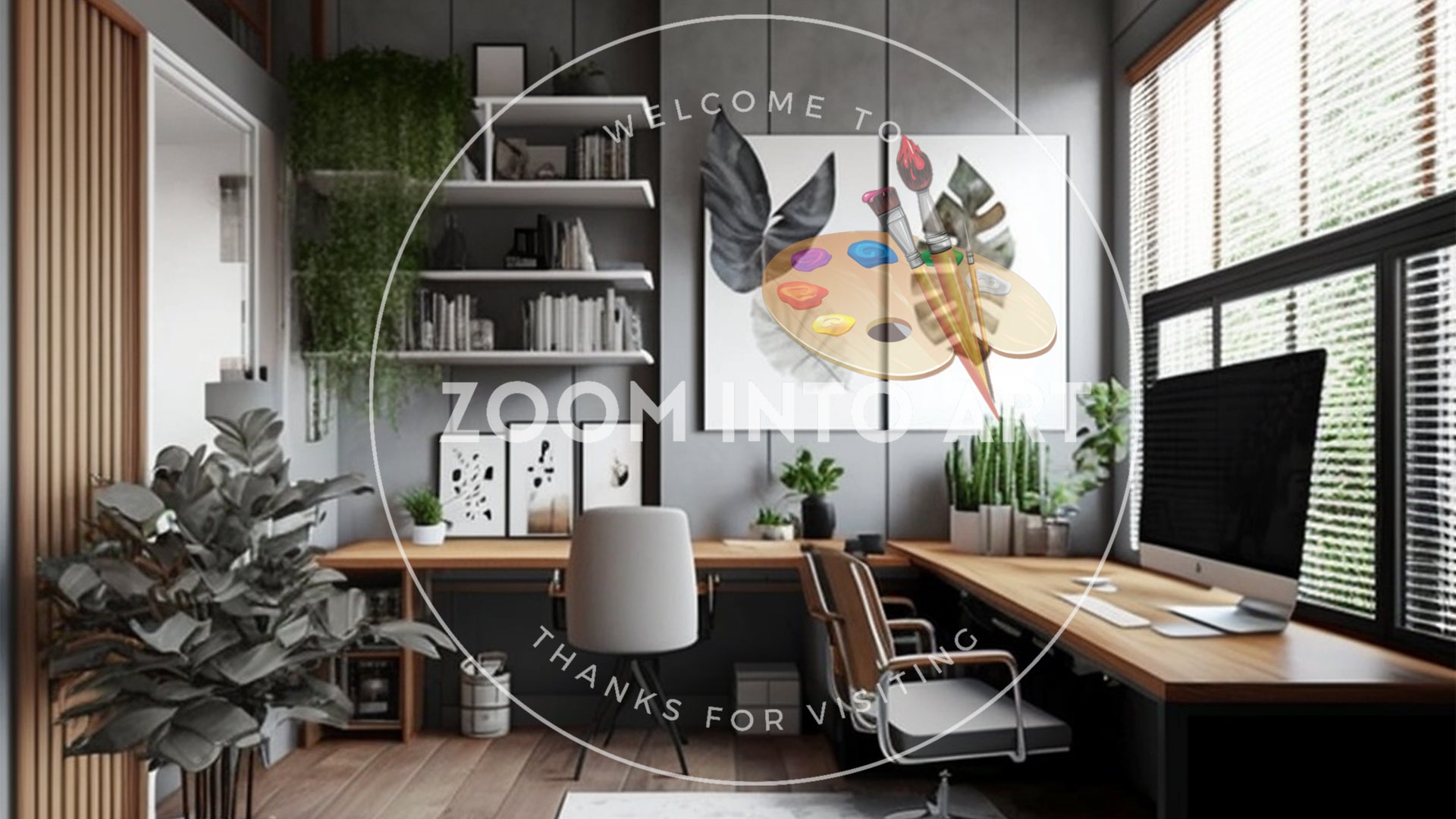 Minimalist Office Style and Grey Decor