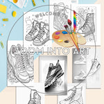 High-Top Sneakers Coloring Page – Perfect for Sneakerheads