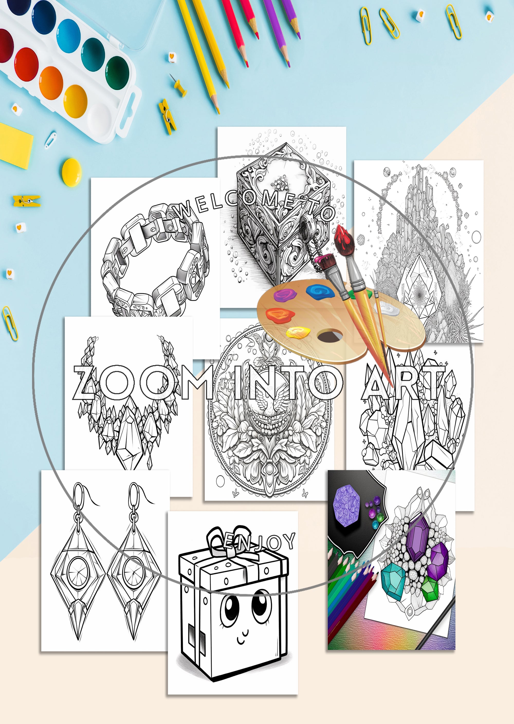 The Jewel Box Coloring Collection - 27 Unique Coloring Pages💎