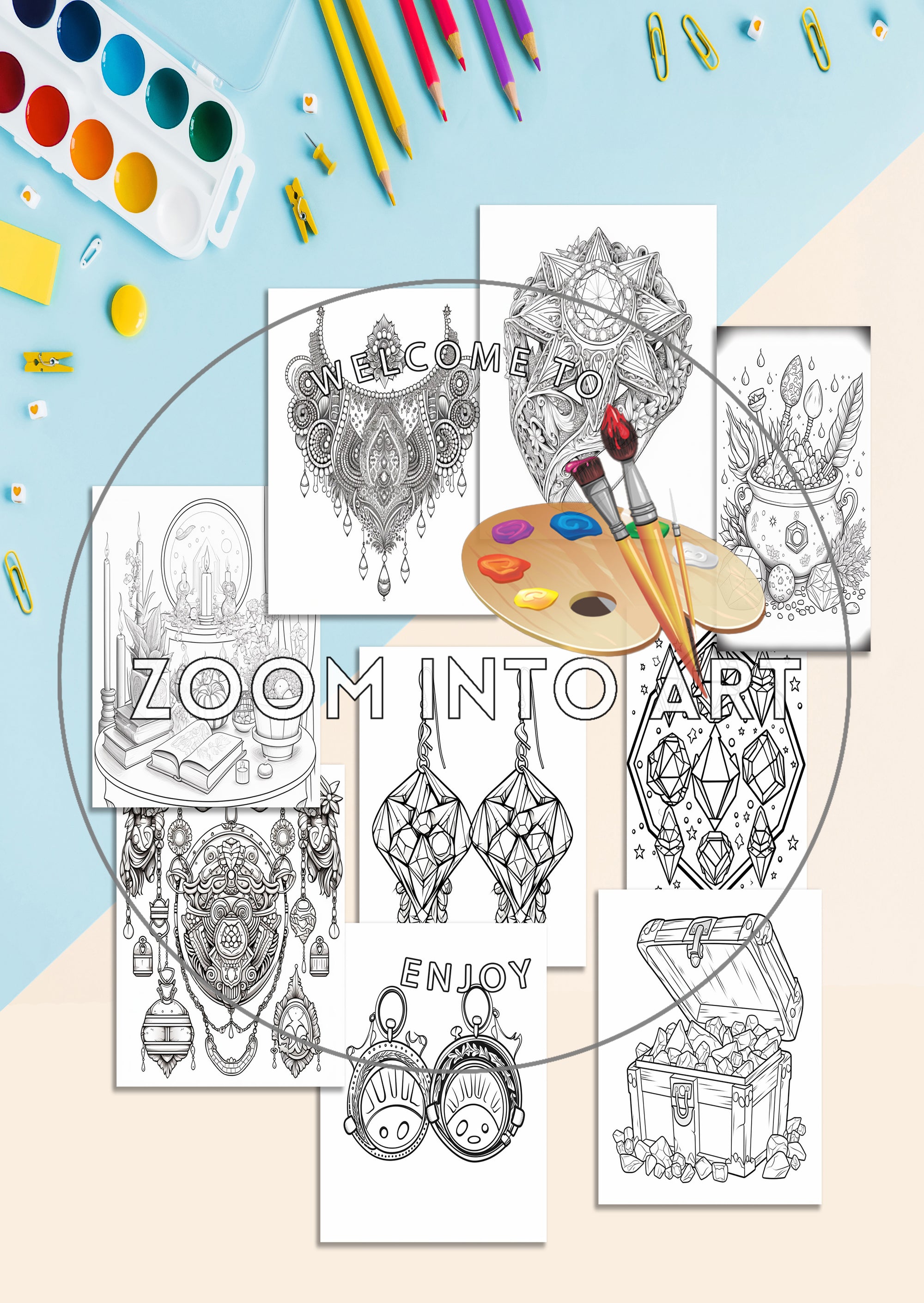 The Jewel Box Coloring Collection - 27 Unique Coloring Pages💎