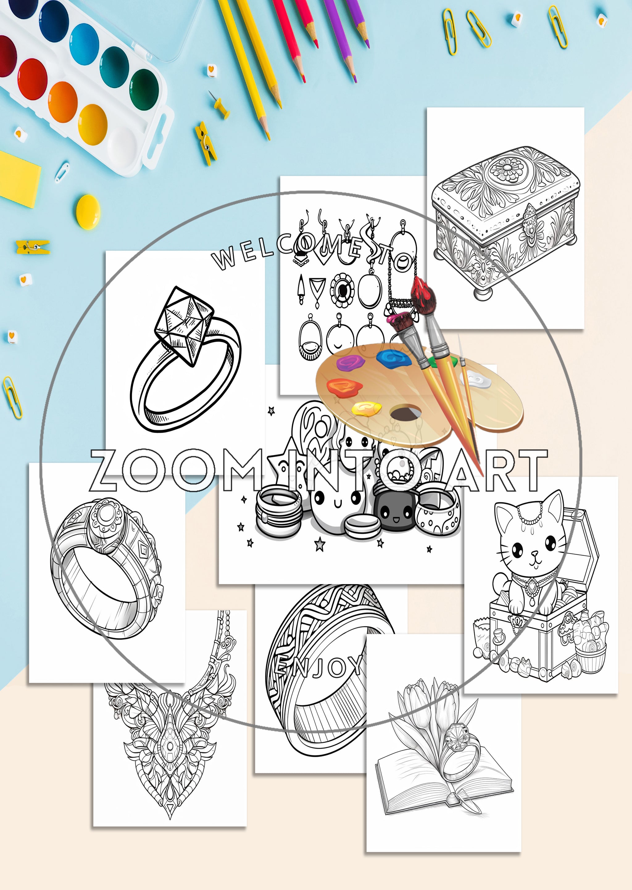 The Jewel Box Coloring Collection - 27 Unique Coloring Pages💎