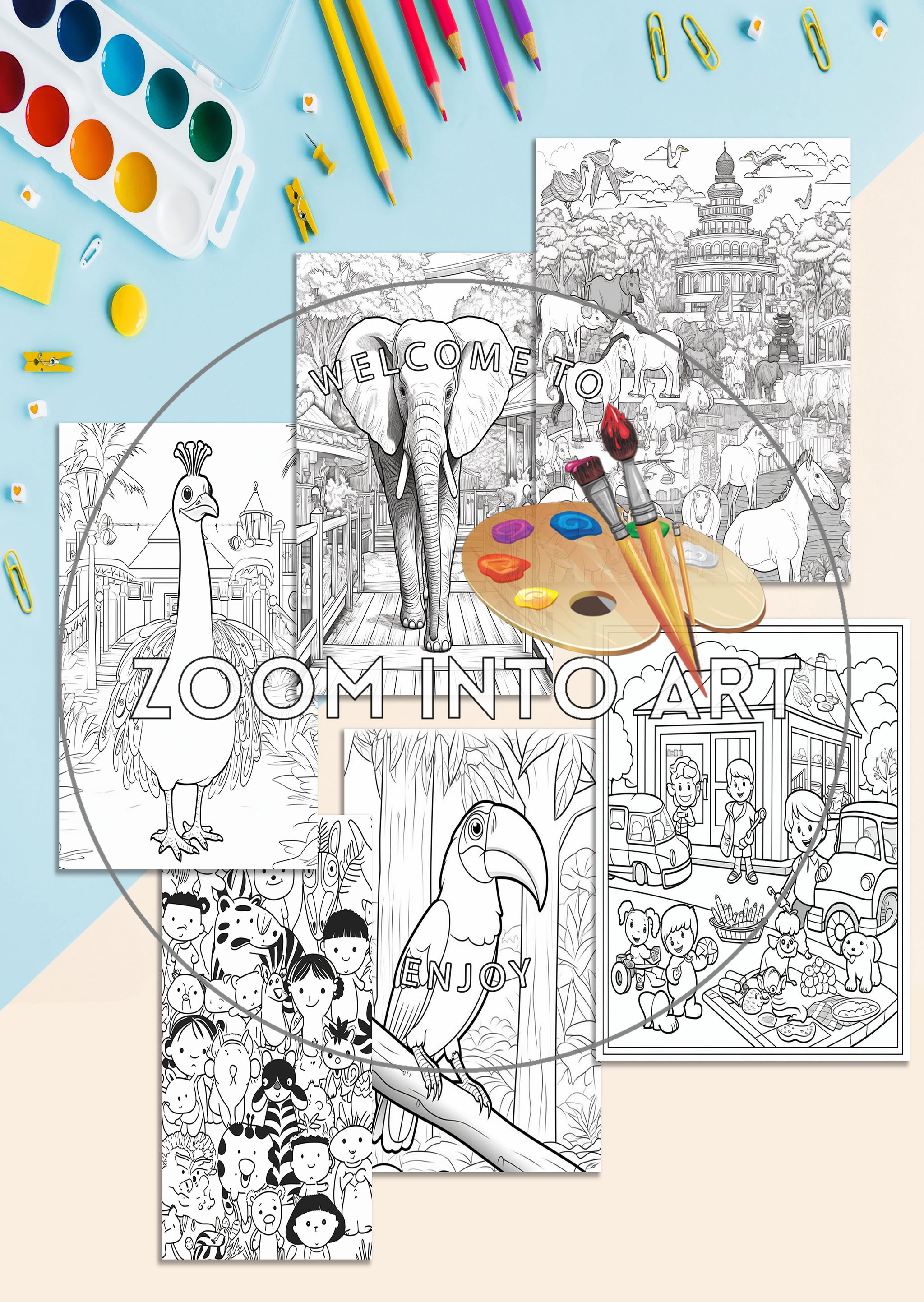 Coloring Zoo 🐘🦁🦓
