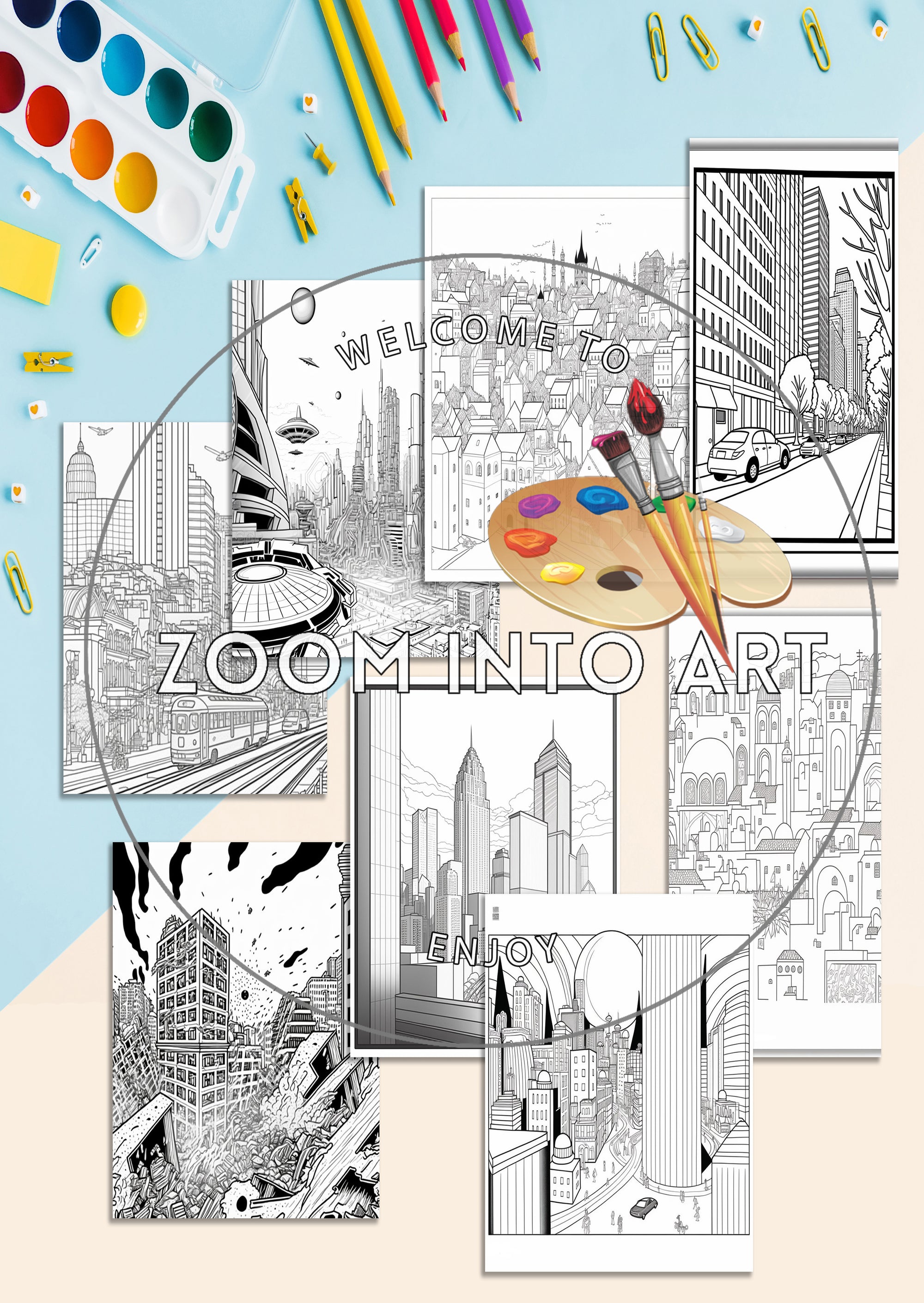 Design Your World – Creative Building Coloring Pages
