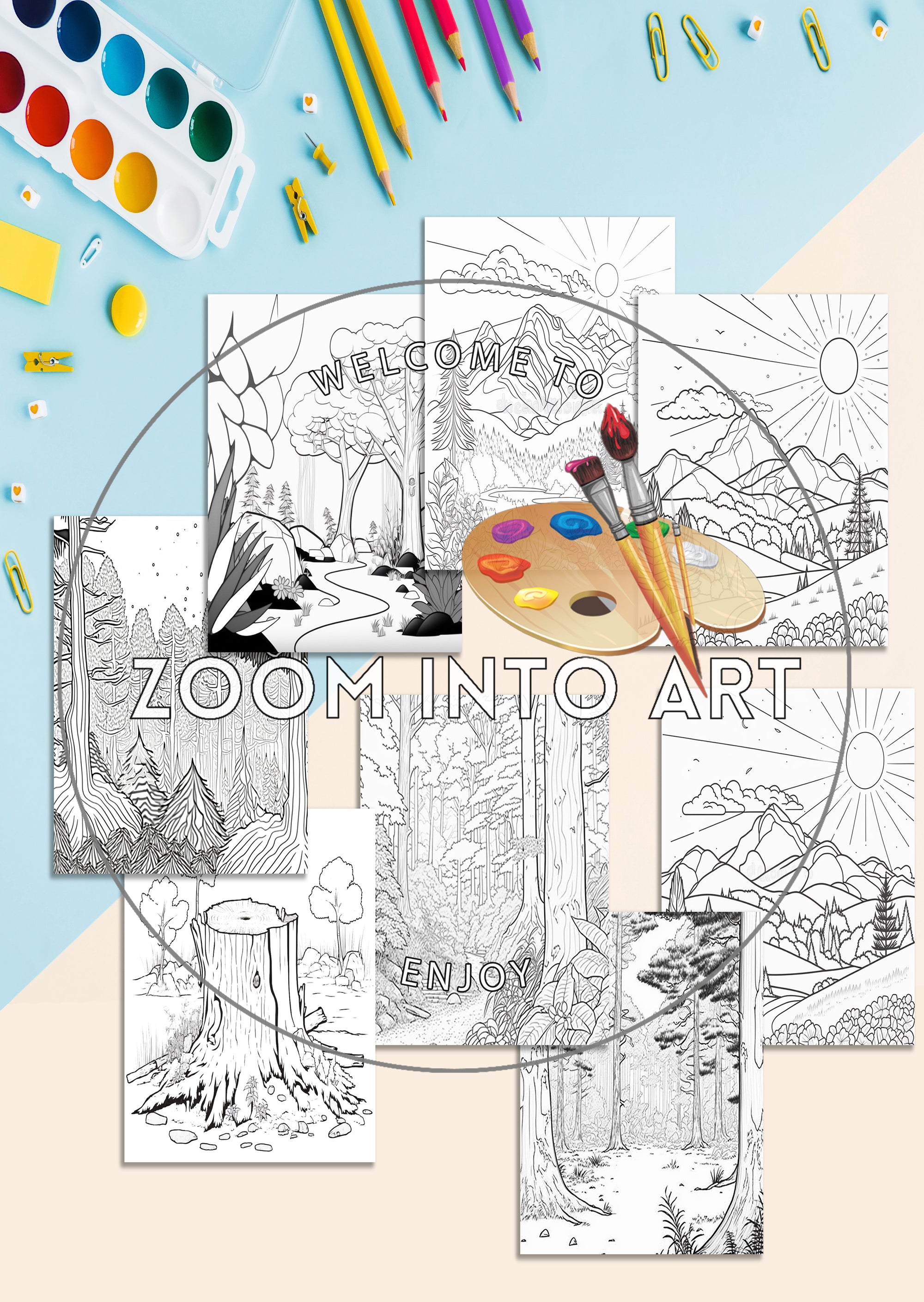 Whispers of the Wild: Forest & Countryside Coloring Pages