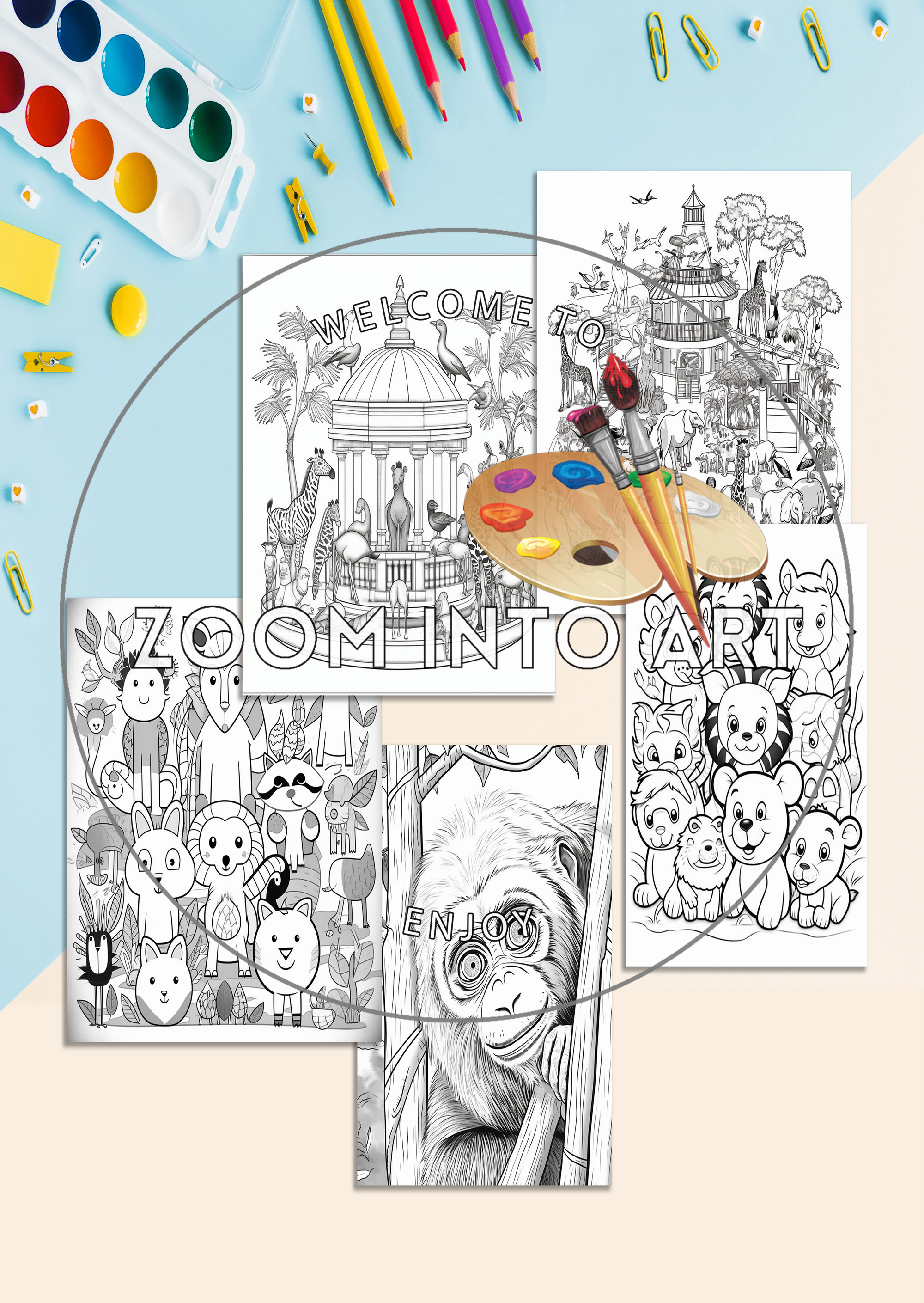 Wildly Fun Coloring Pages for Young Explorers 🐘🦁🦓