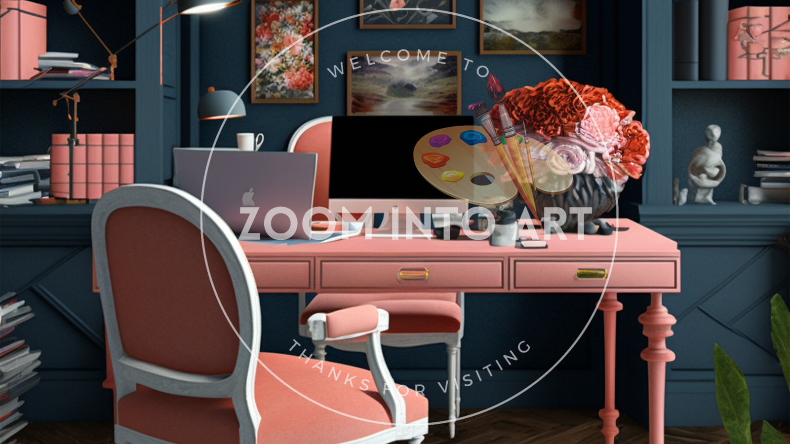 Office Room with Books