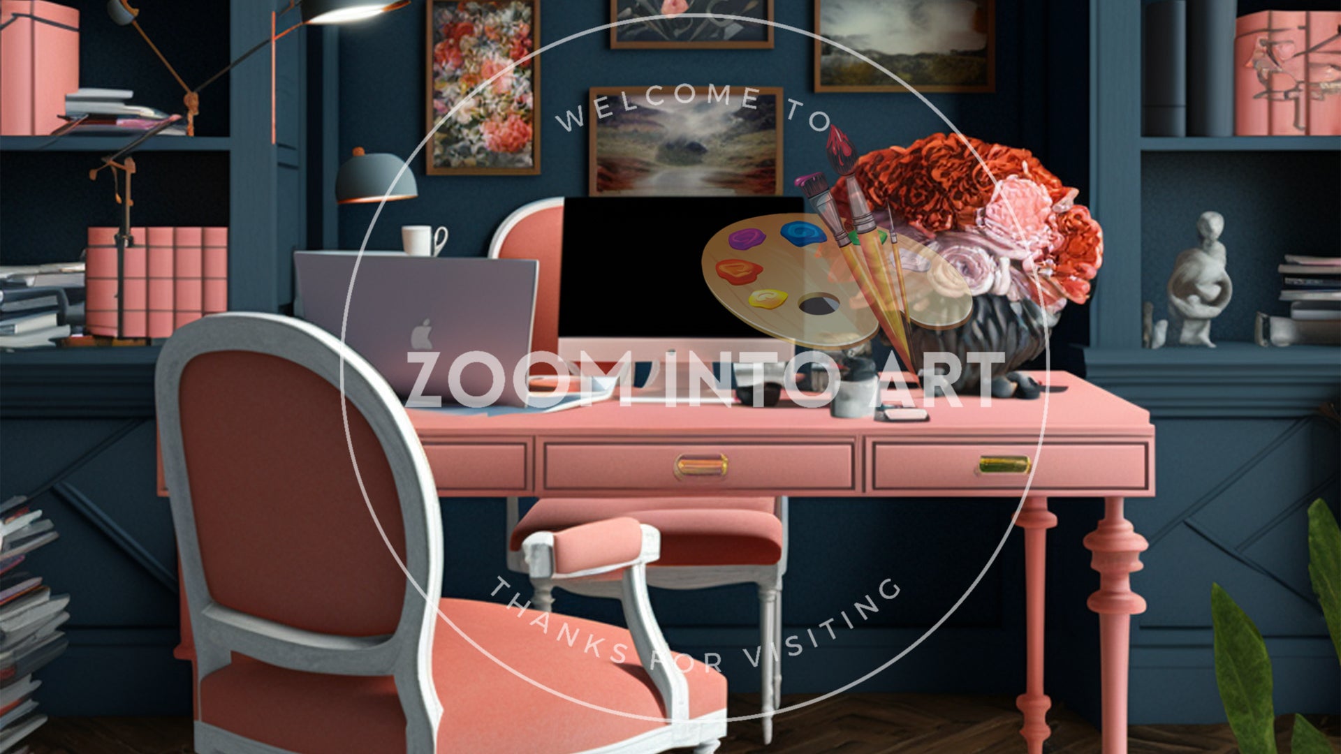 Office Room with Books