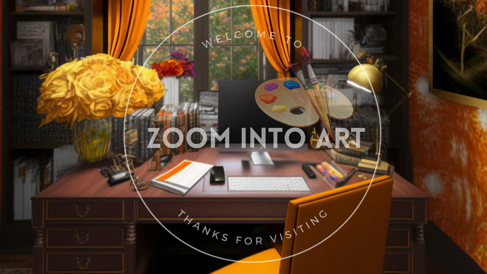 Maximalism Victorian Style Home Office