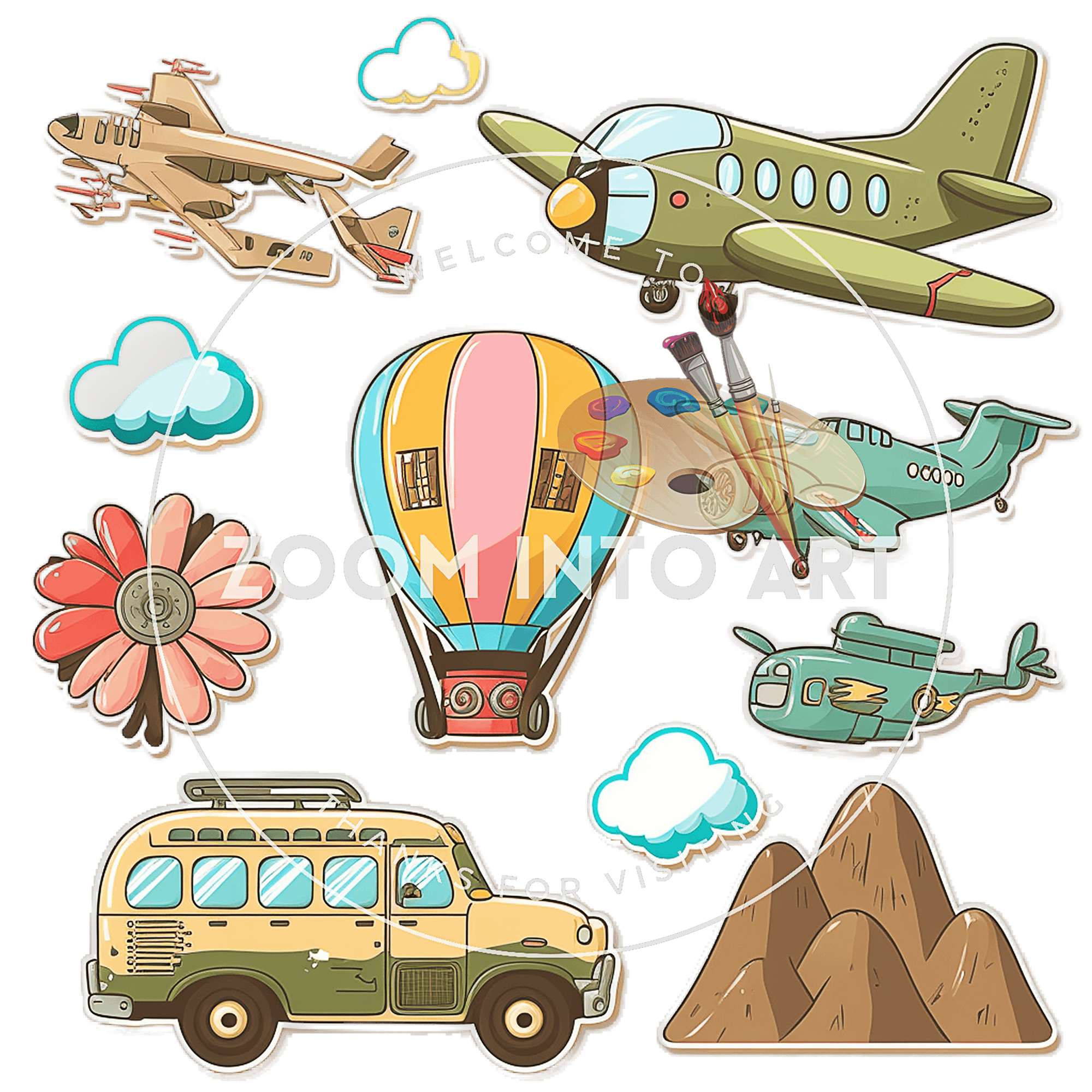 Transport PNG Bundle – 299 Cars, Planes, Bikes & More