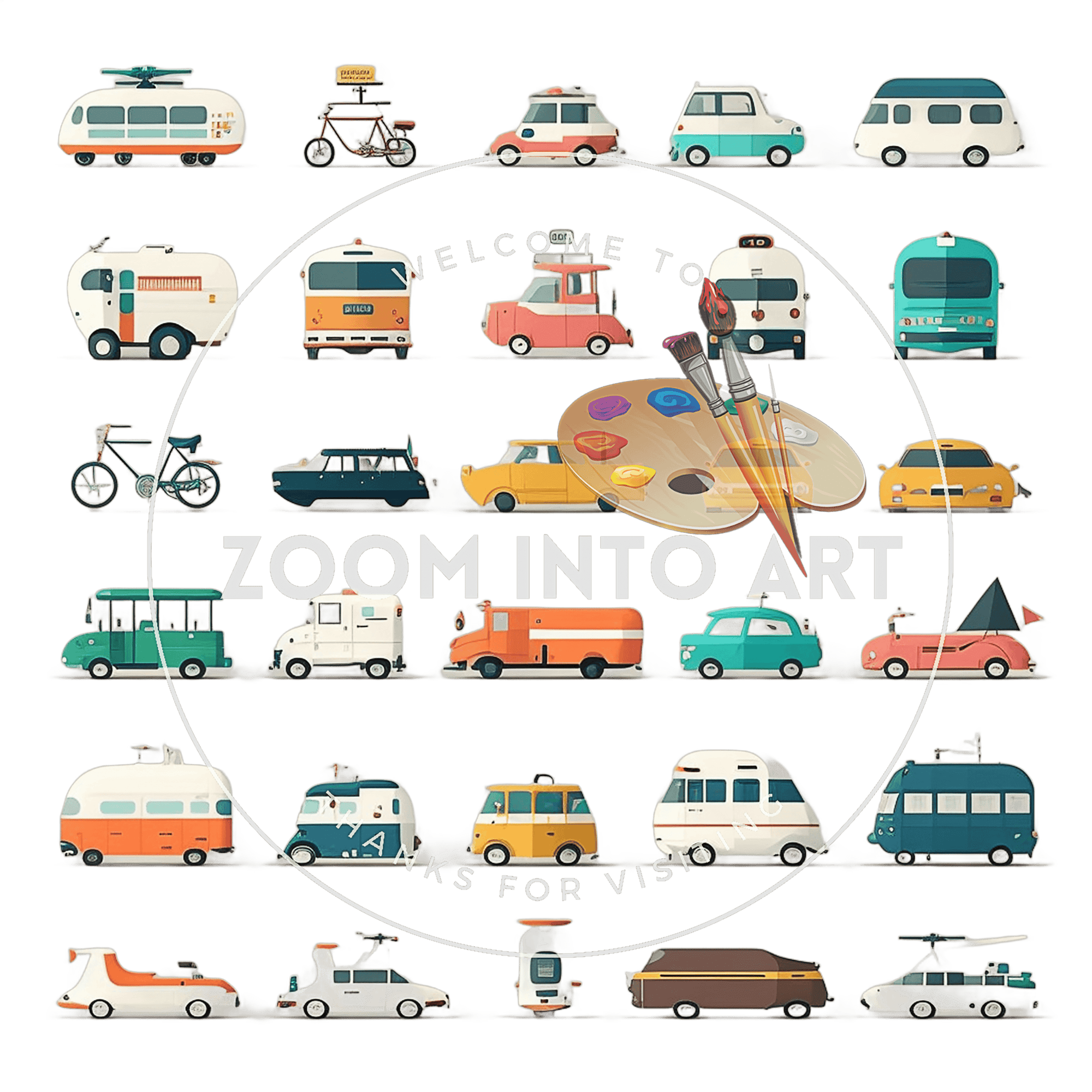 Transport PNG Bundle – 299 Cars, Planes, Bikes & More