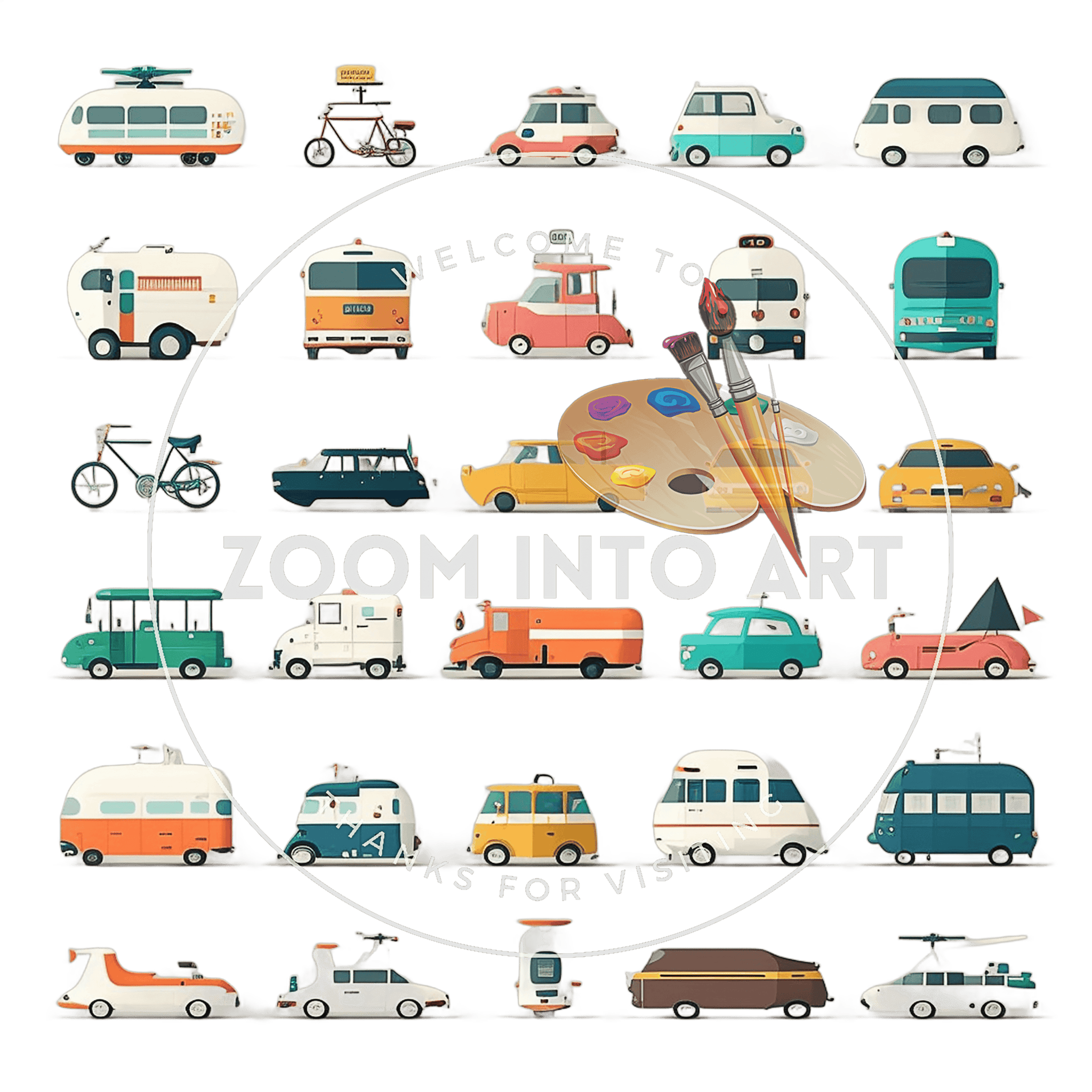 Transport PNG Bundle – 299 Cars, Planes, Bikes & More