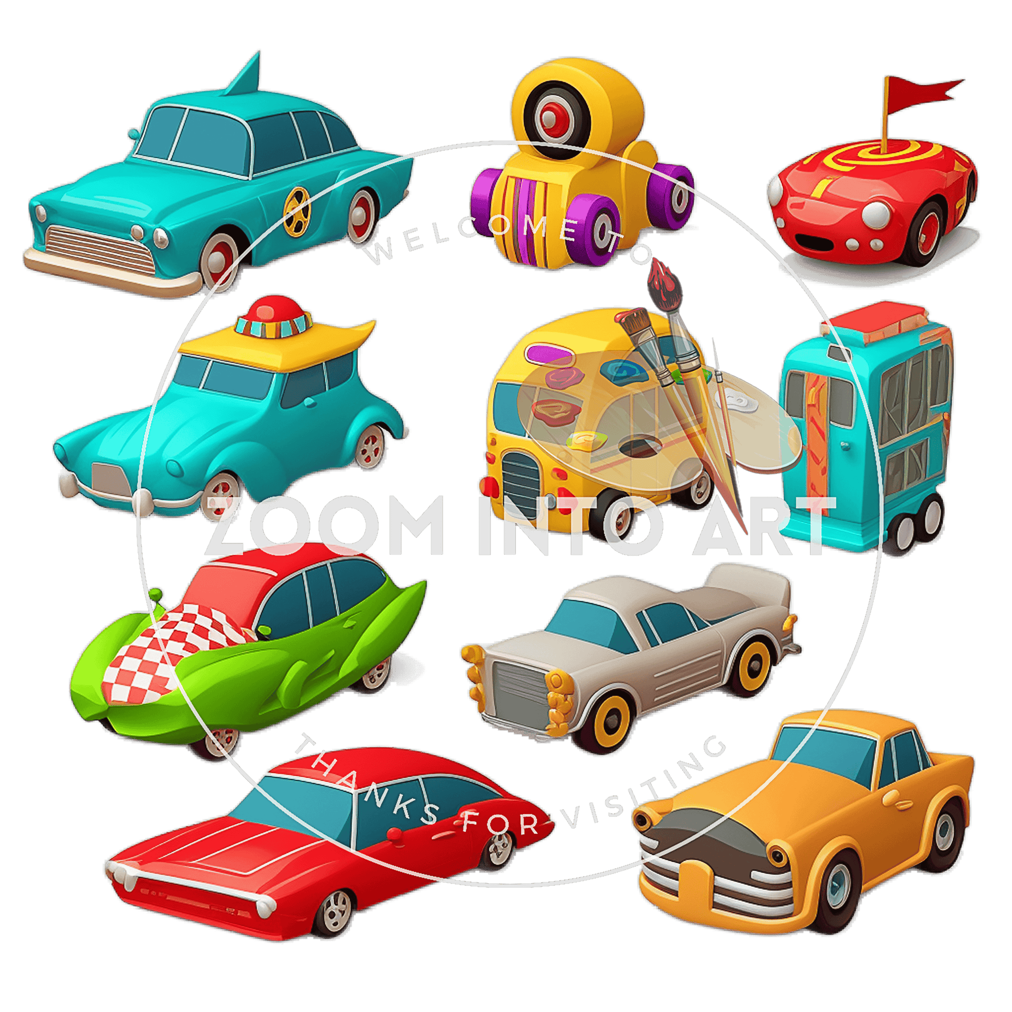 Transport PNG Bundle – 299 Cars, Planes, Bikes & More