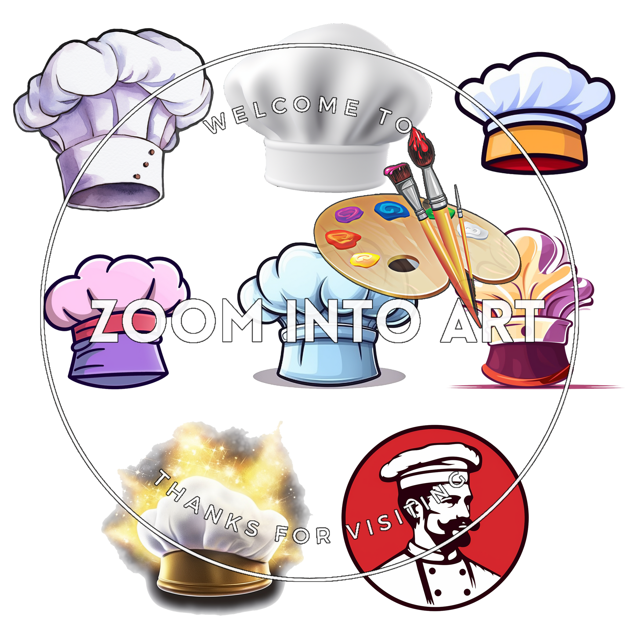 8 Cooking & Kitchen Chef Hat Clip Art | High-Quality PNGs for Print and Digital Projects