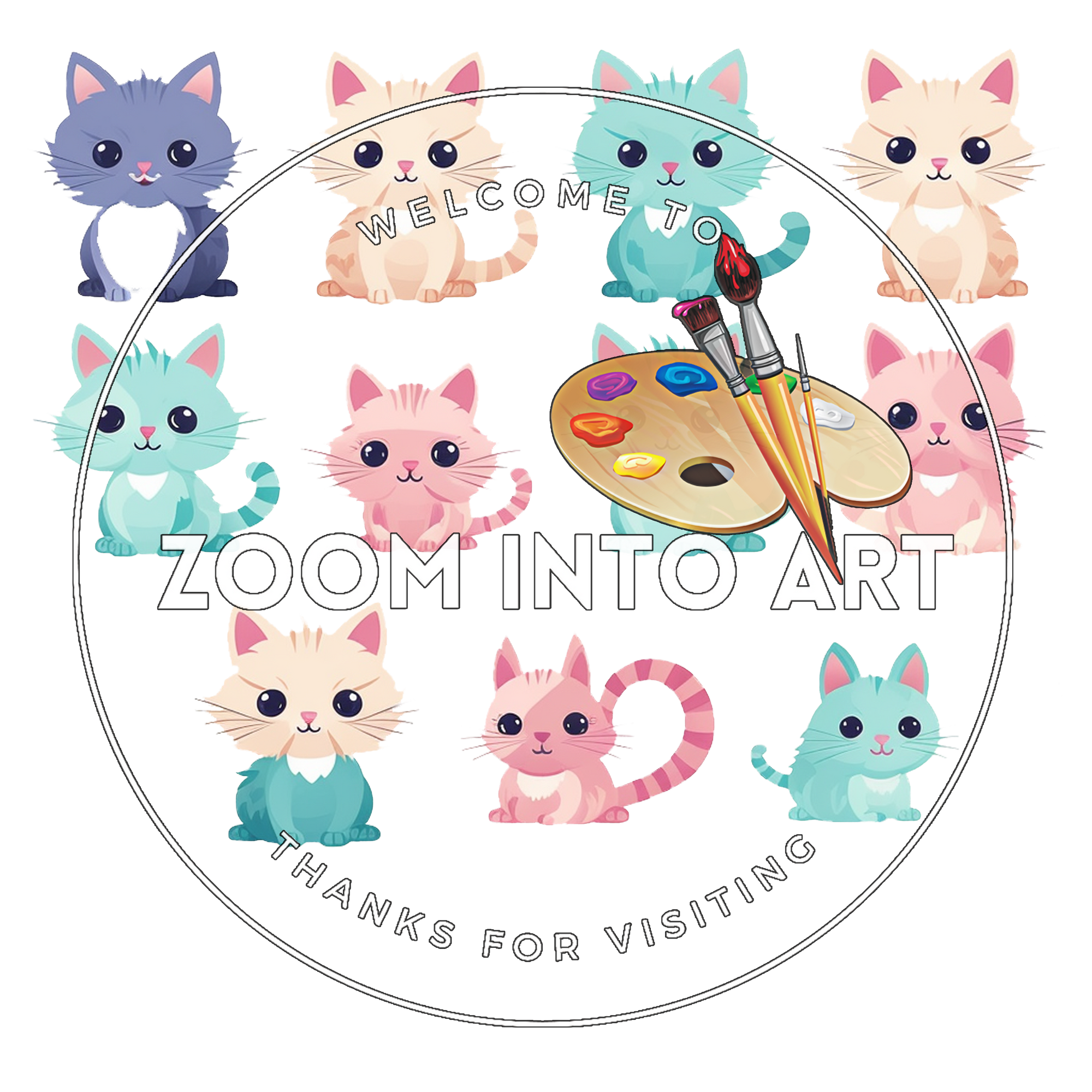 Meow Magic – Set of 14 Cute Cat PNG Clipart Files for Instant Download