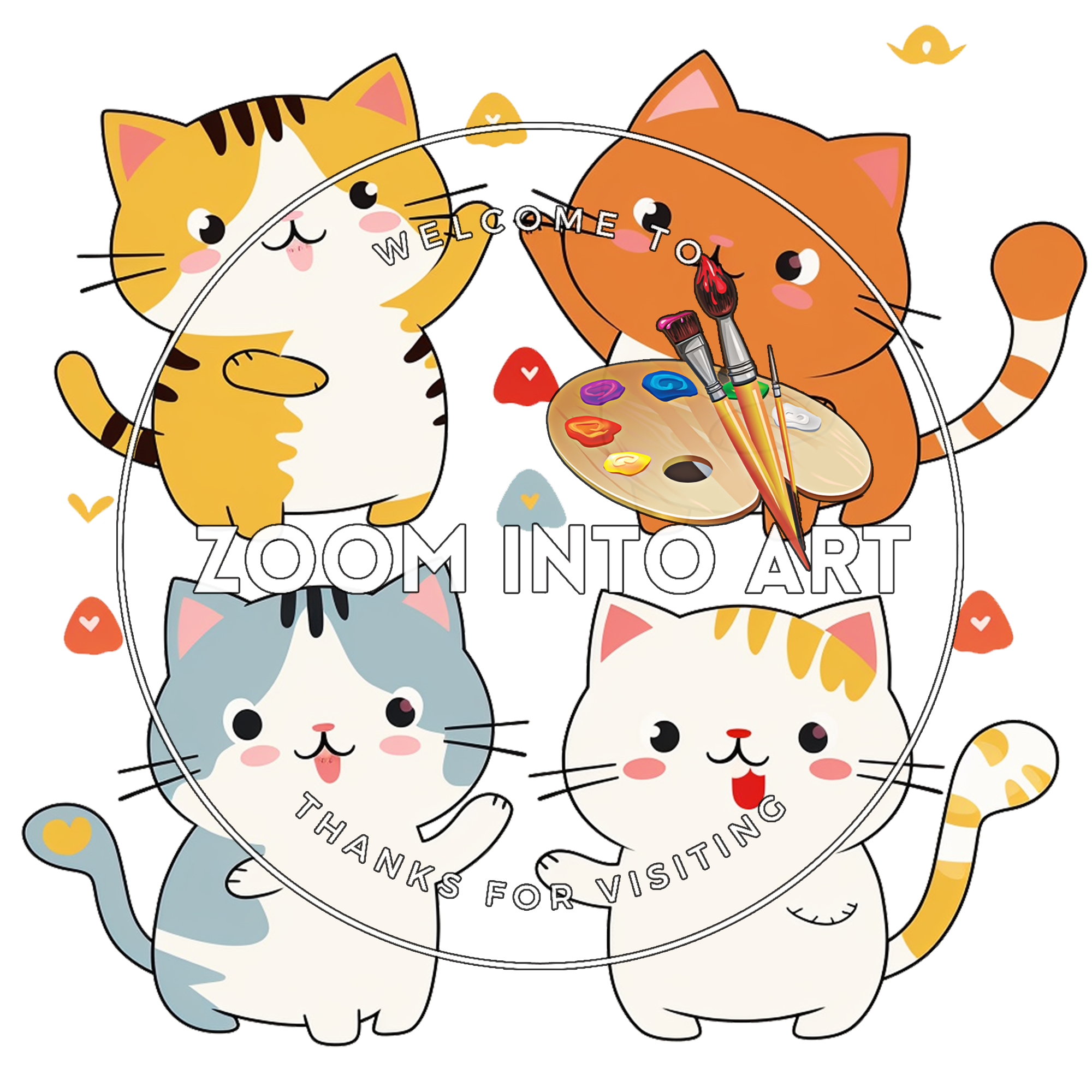 Purrfect Pack – 9 Cat PNG Illustrations for DIY Projects