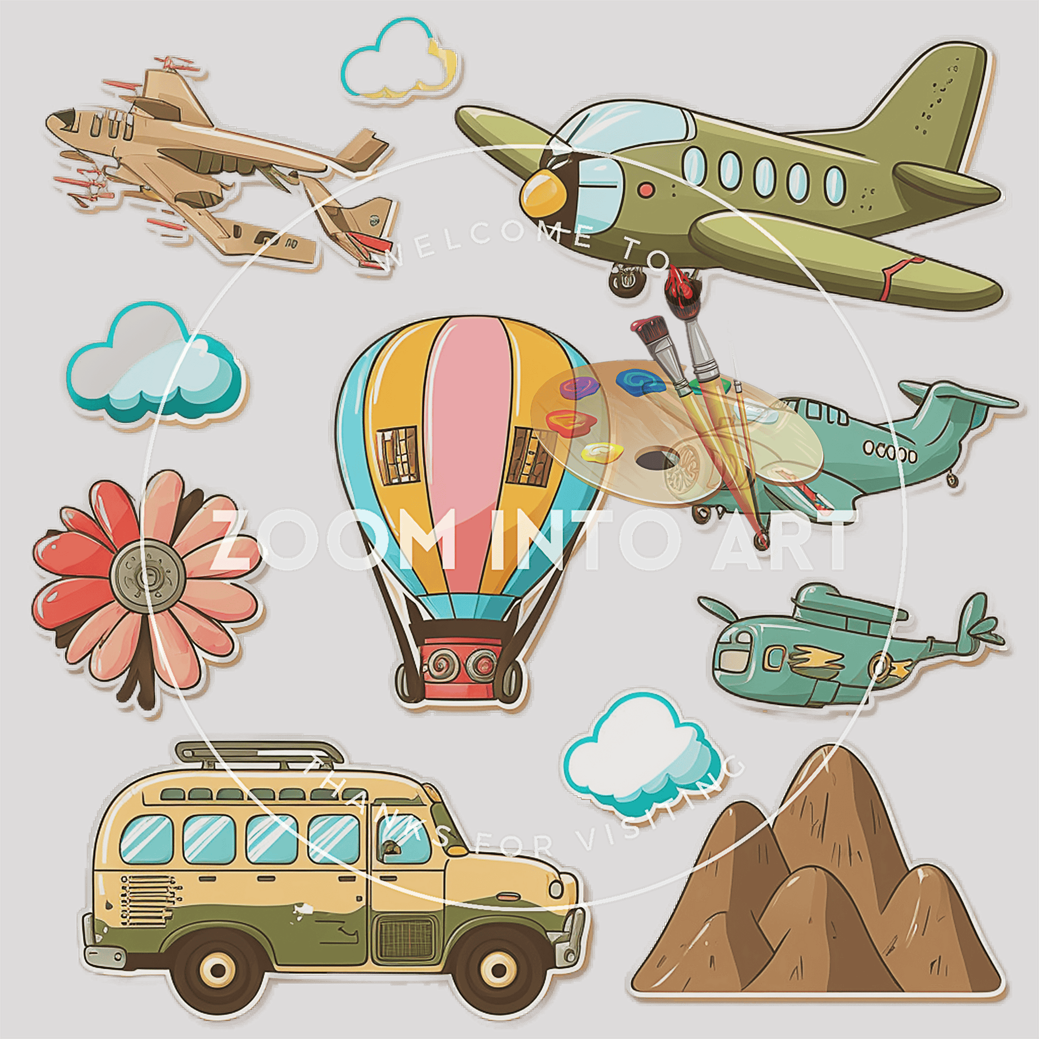Transport PNG Bundle – 299 Cars, Planes, Bikes & More