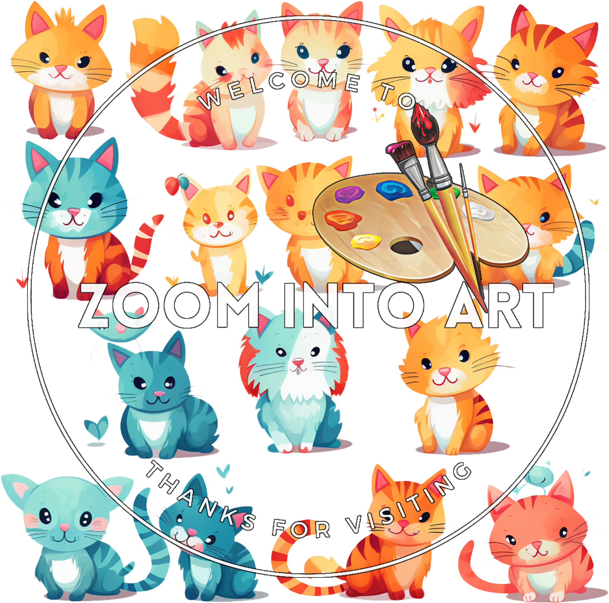 Cat Lovers Clipart – 28 Premium PNG Graphics for DIY Projects