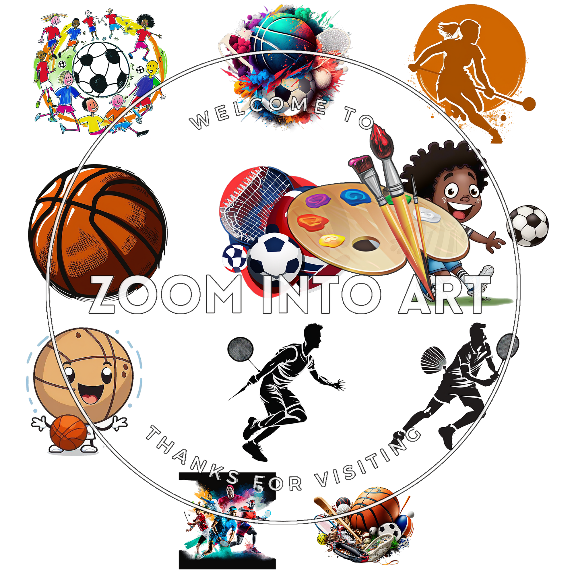 Mixed Sports 48 PNG Bundle – Kids, Balls & Equipment – Digital Clipart Pack