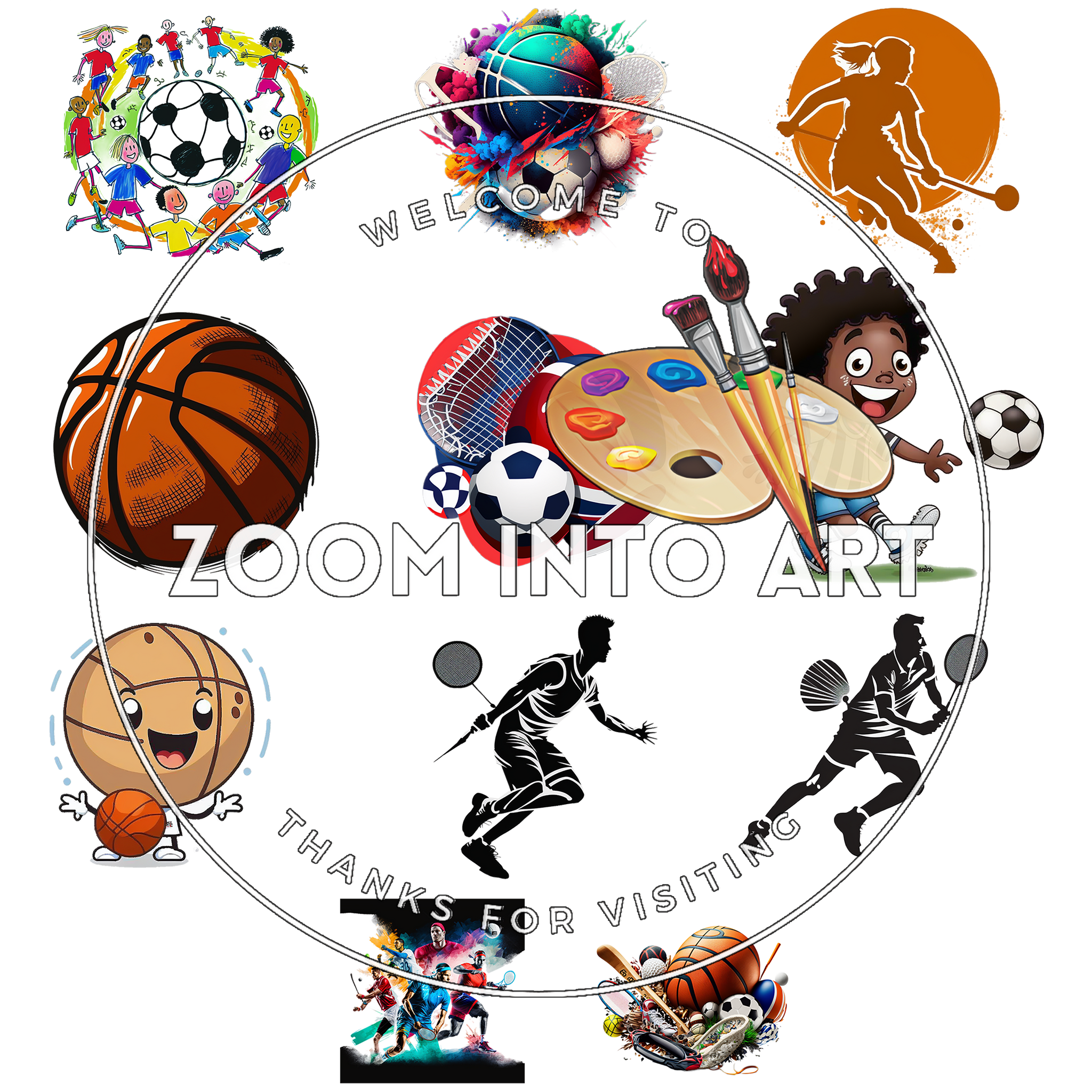 Mixed Sports 48 PNG Bundle – Kids, Balls & Equipment – Digital Clipart Pack