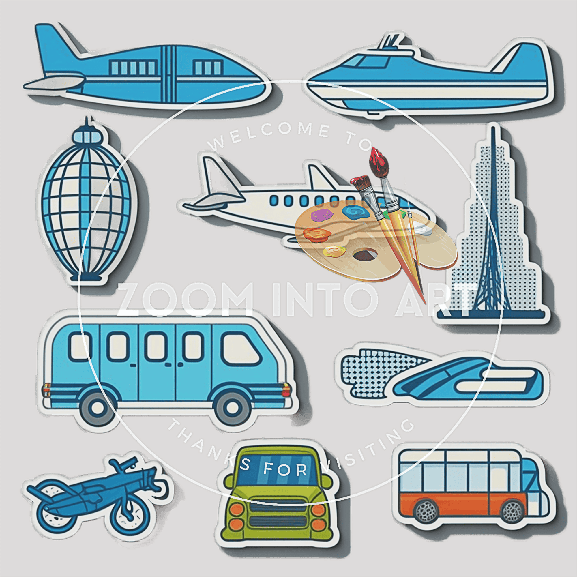 Transport PNG Bundle – 299 Cars, Planes, Bikes & More
