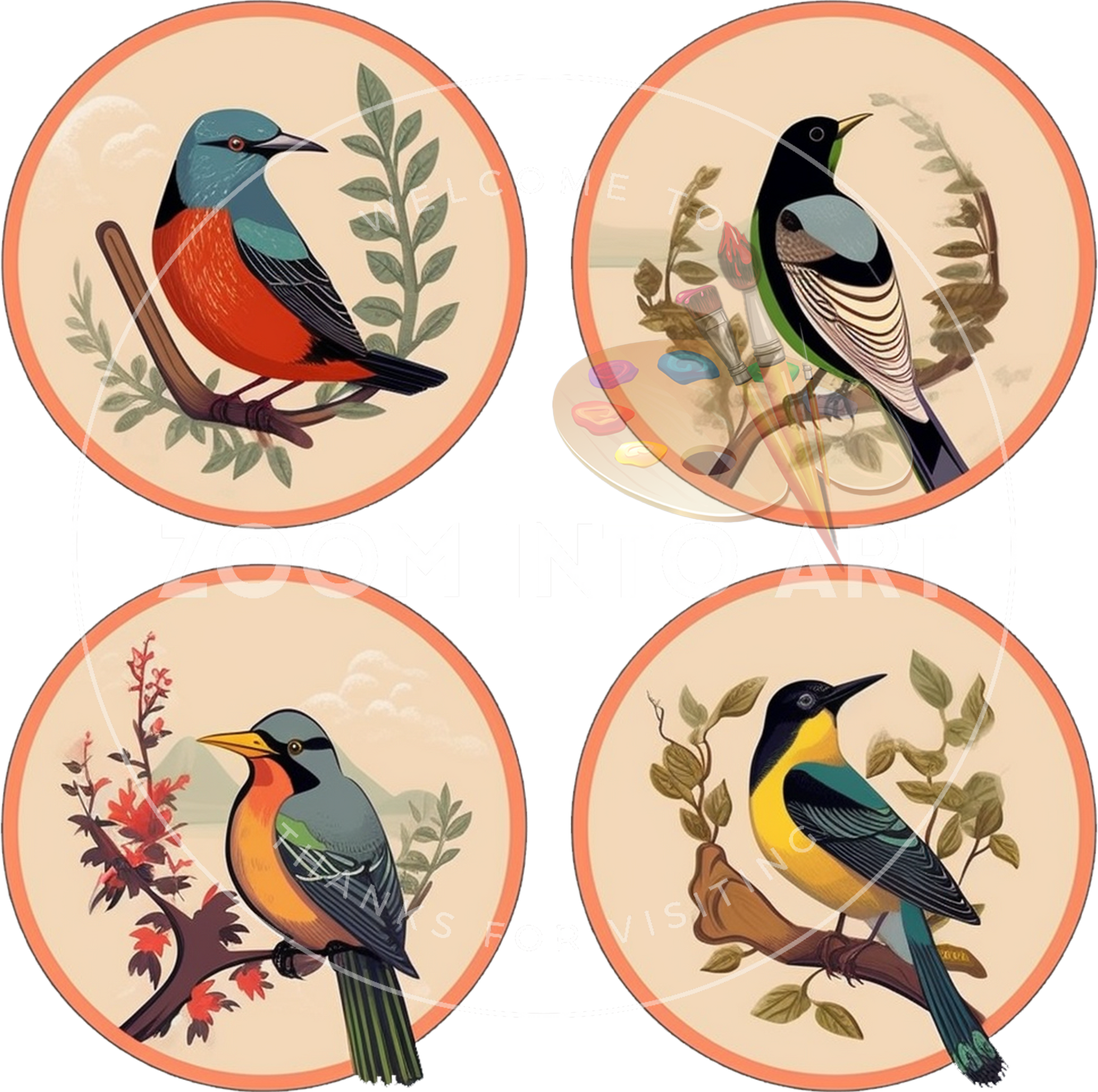 26 Birds PNG Clipart Bundle – Colorful Digital Birds with Transparent Background